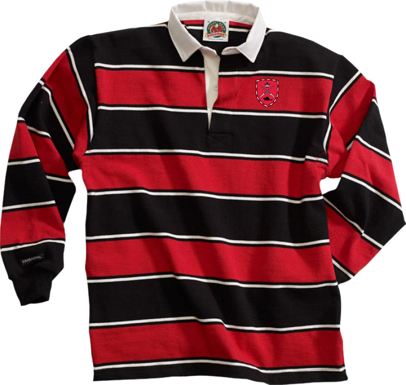 Rugby shirt - Red and Black Striped