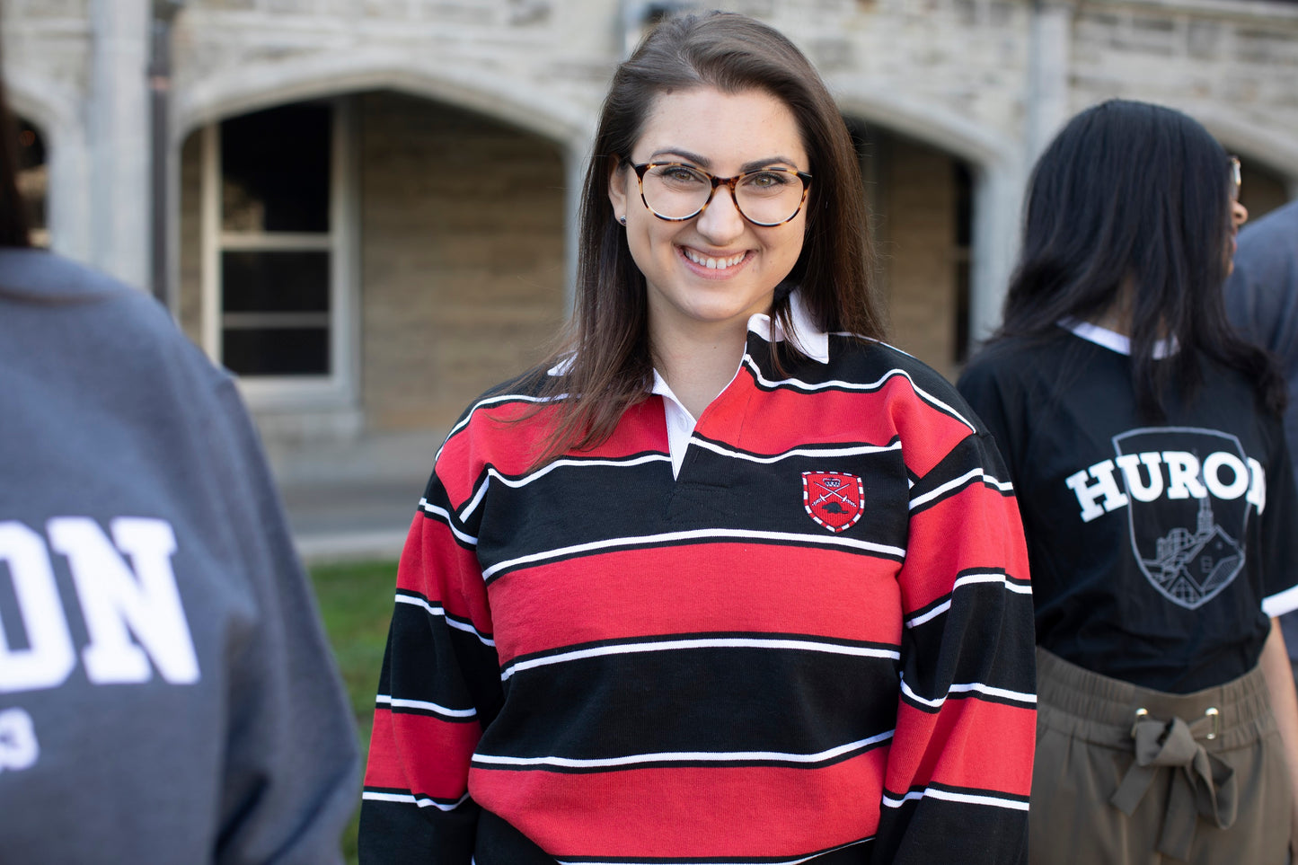 Rugby Sweatshirt - Red and Black Striped